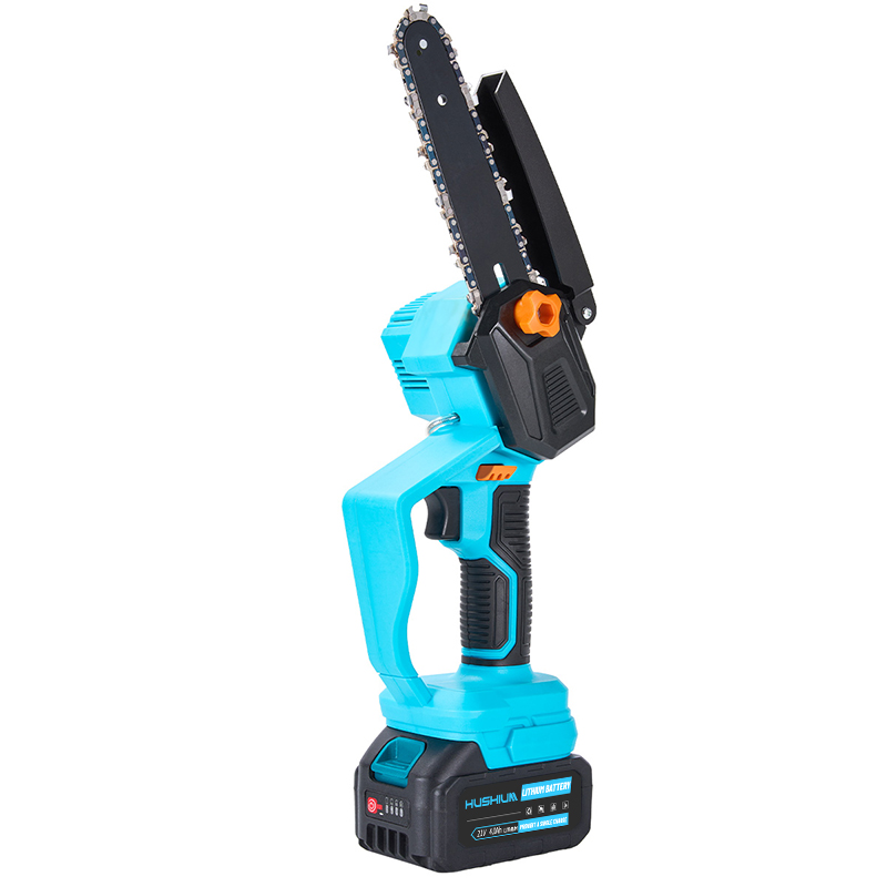6-Inch Brushless Chainsaw - 21V Battery & Auto Oiling | for Gardening & Crafts | Blue Pro Design